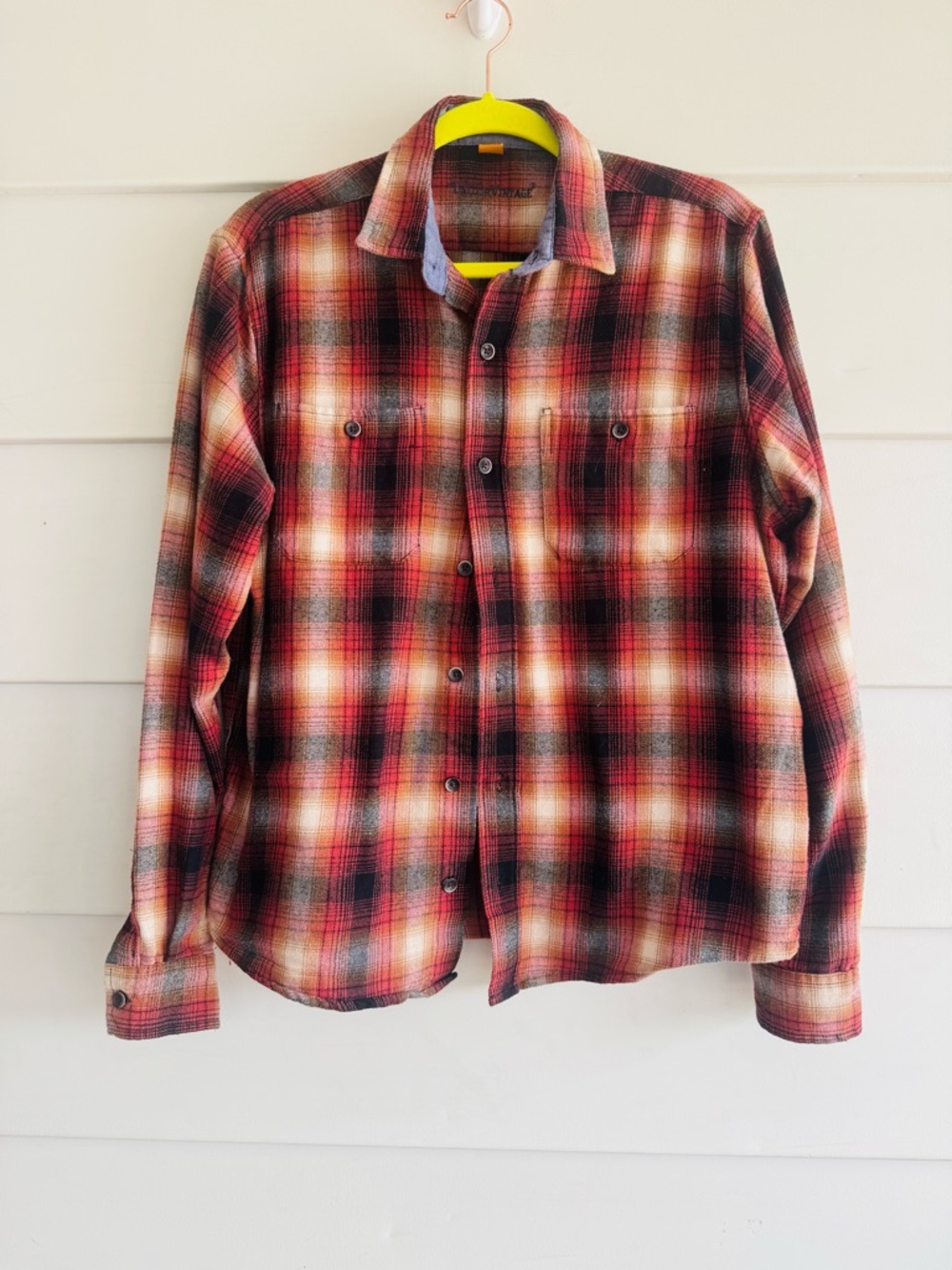 Tailor Vintage Plaid Long Sleeve Flannel M